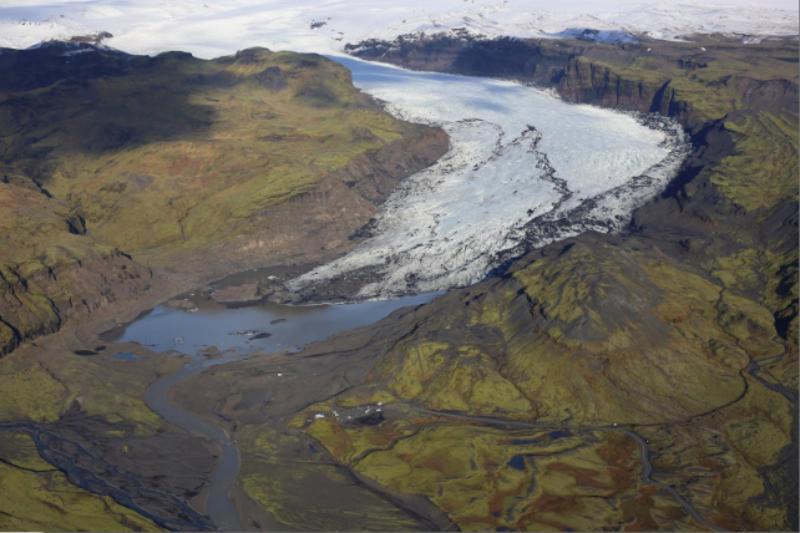 a retreating glacier in Iceland